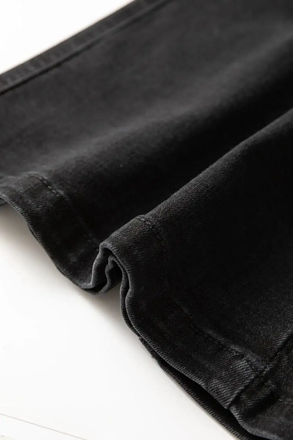Denim Button Front Midi Skirt