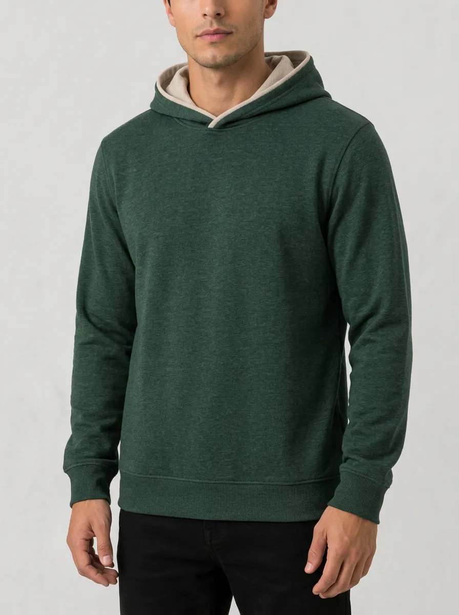 Men's Contrast Hood Graphic Pullover Hoodie