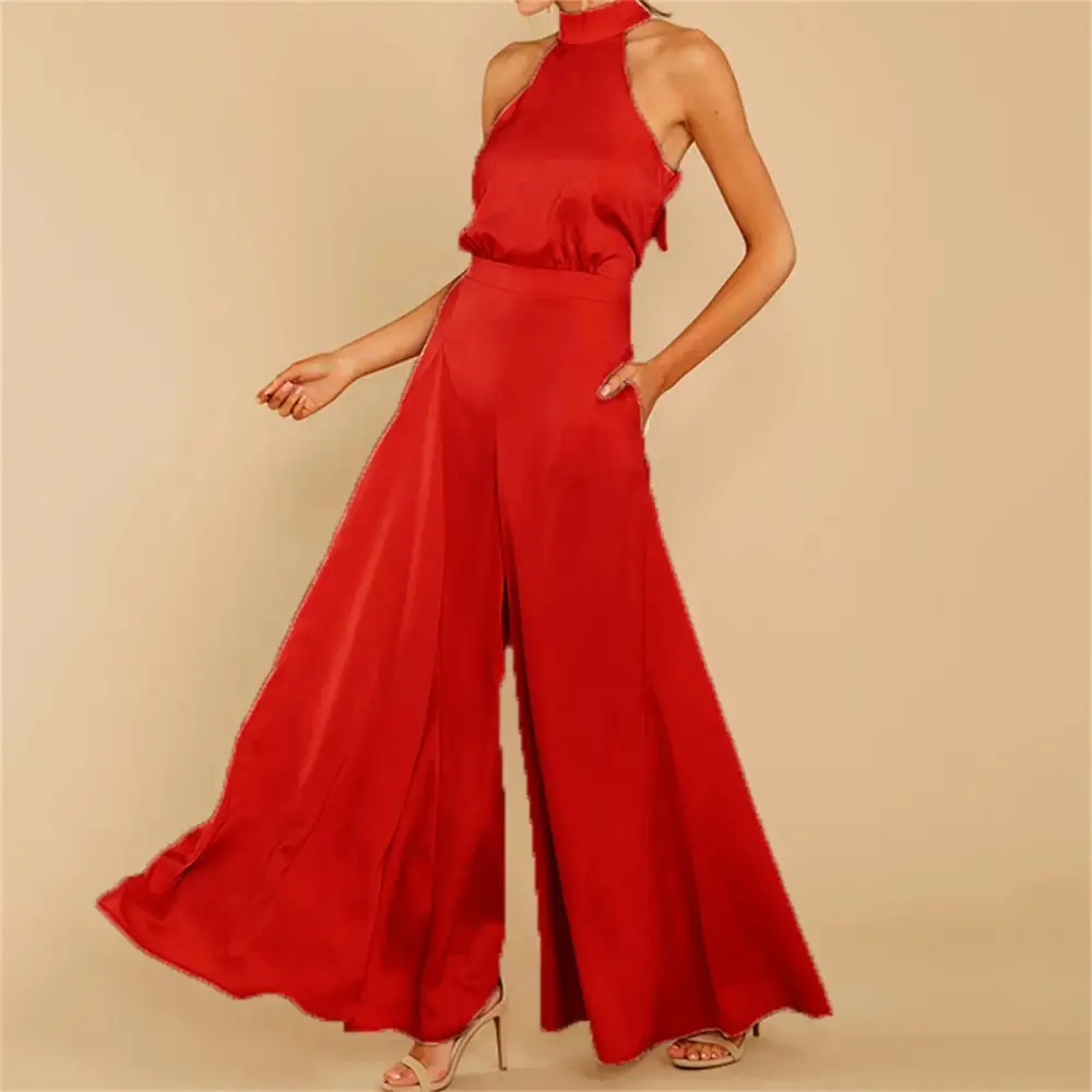 Chic Elegant Satin Jumpsuit