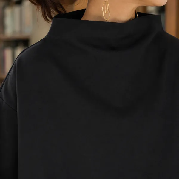 High-Neck Long Sleeve Top