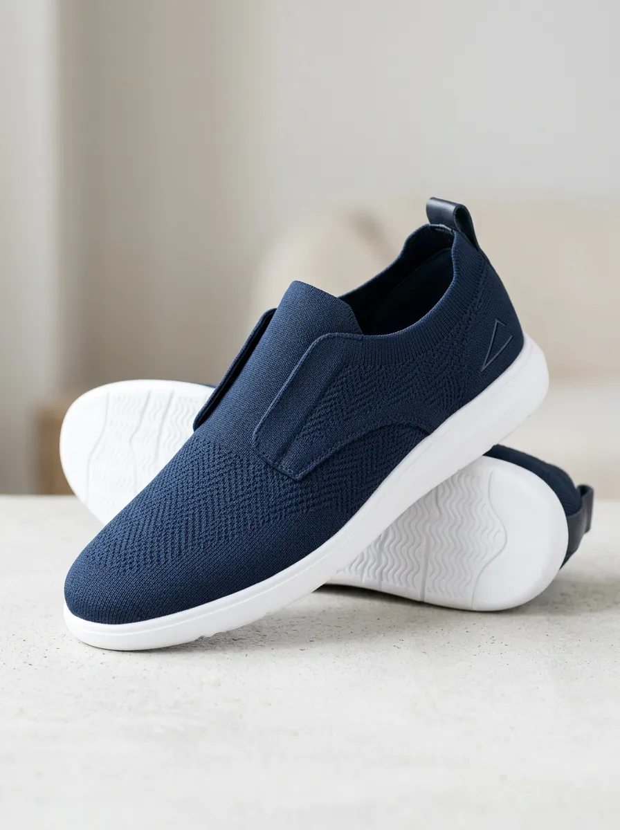 Outdoor-Inspired Herringbone Graphic Street Look Men's Stretch Canvas Shoes