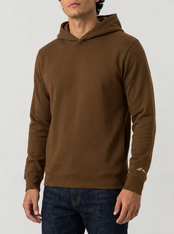 Men's Mountain Graphic Pullover Cuff-Detail Hoodie