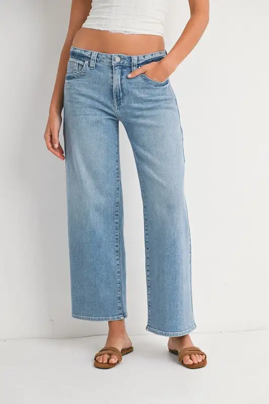 Slim Wide Leg Denim Apparel
