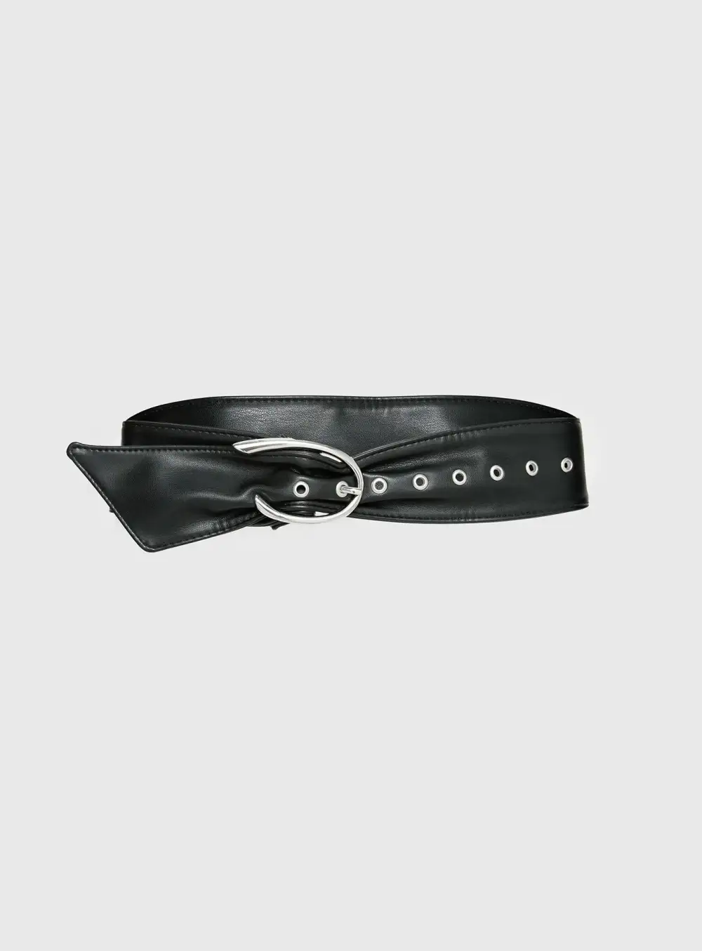 Tailored Buckle Faux Leather Belt
