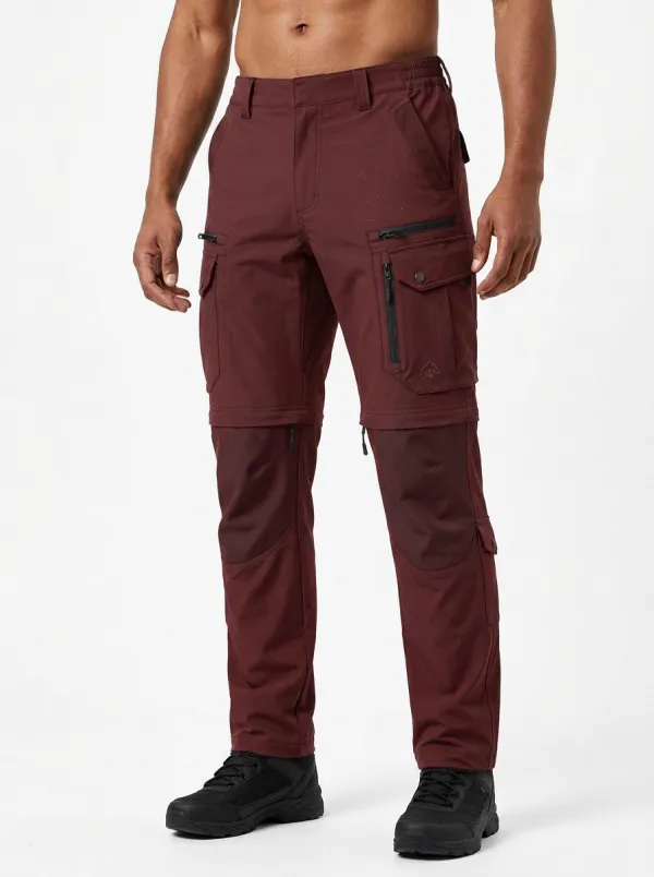 Men's Trek Active Mountain Graphic Waterproof Zip Tactical Cargo Pants