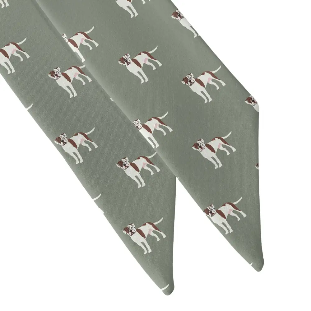 American Bulldog Motif Hair Scarf