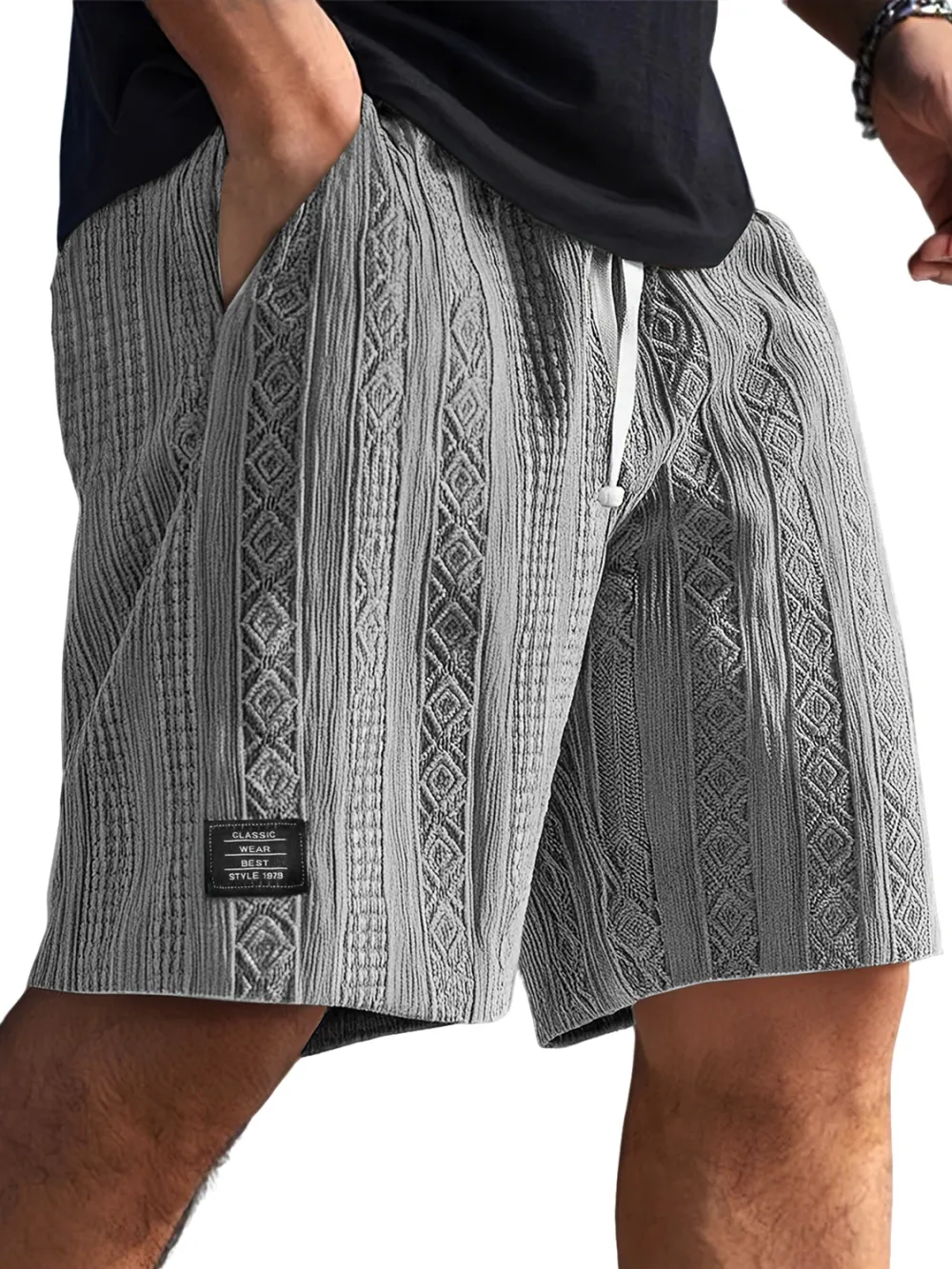 Jacquard Seamed Detail Shorts