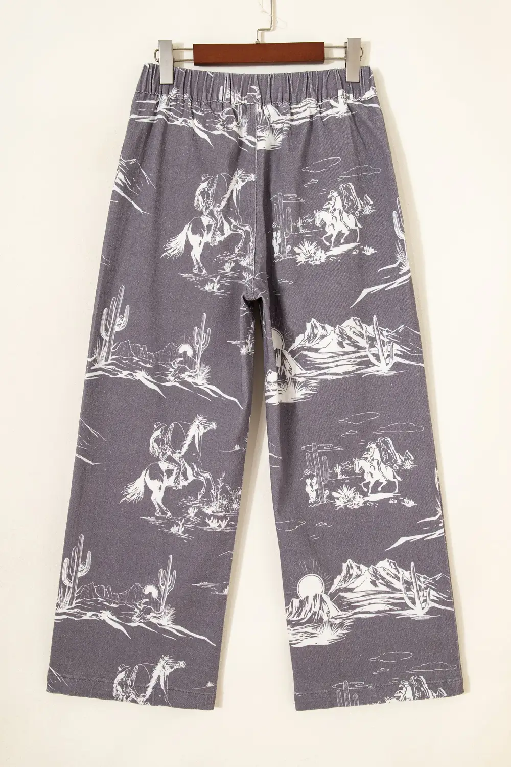 Relaxed Elastic-Waist Straight Leg Jeans