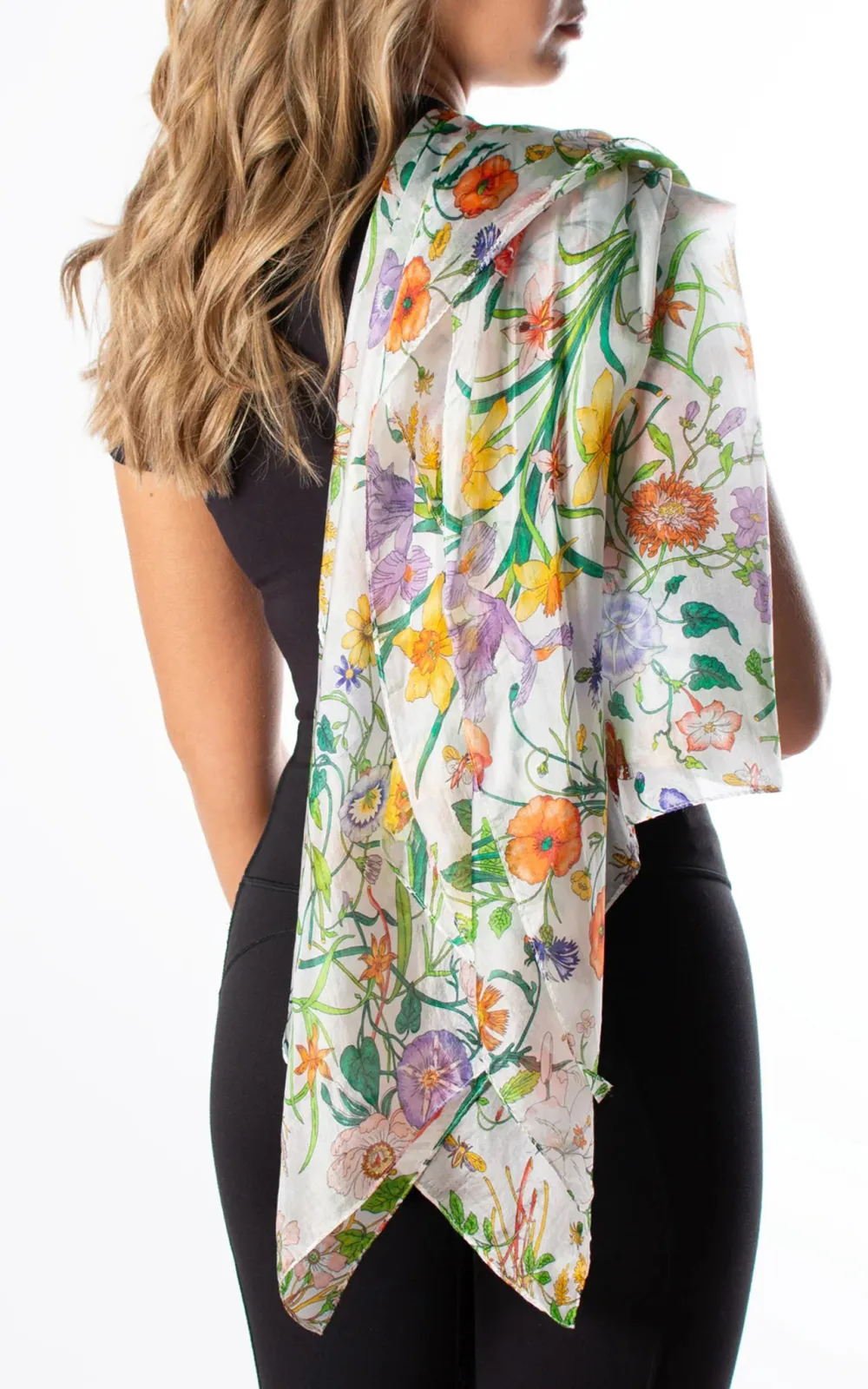 Lightweight And Soft Plant Print Women's Scarf