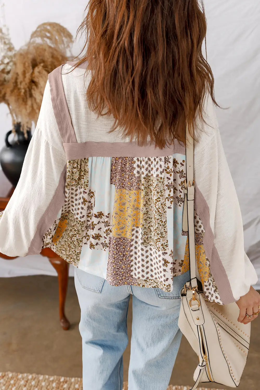 Women's Floral Print Graphic Long Sleeve Top