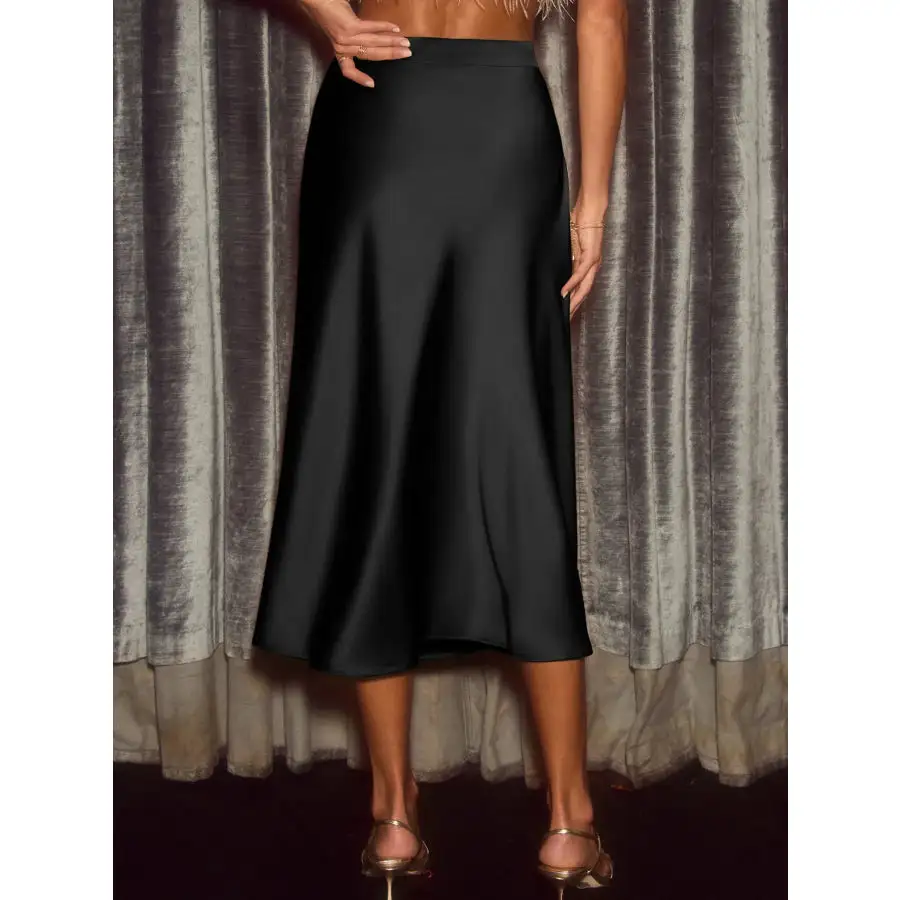 Satin Midi Skirt