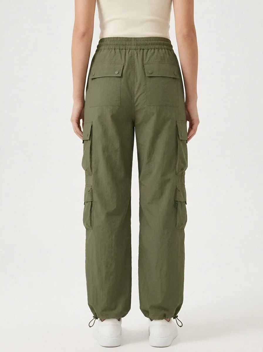 Refined Drawstring Pocket Breathable Cargo Pants
