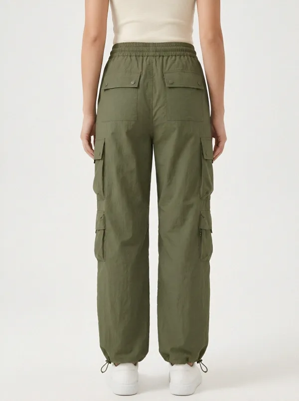 Refined Drawstring Pocket Breathable Cargo Pants