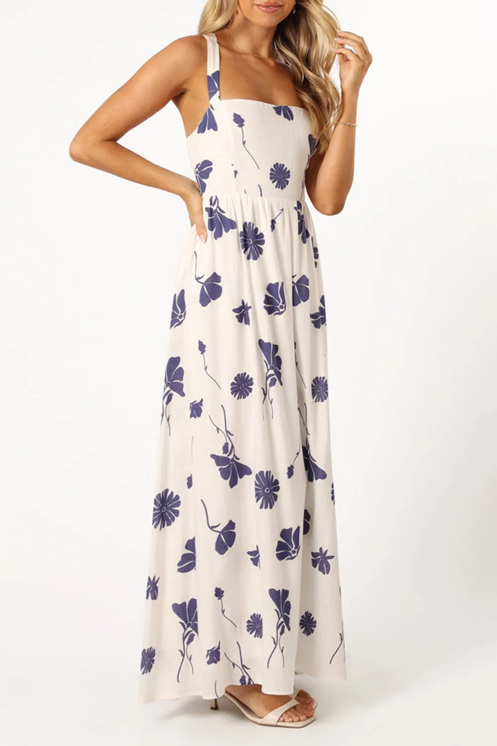 SWEET PRINT STRAP DRESS
