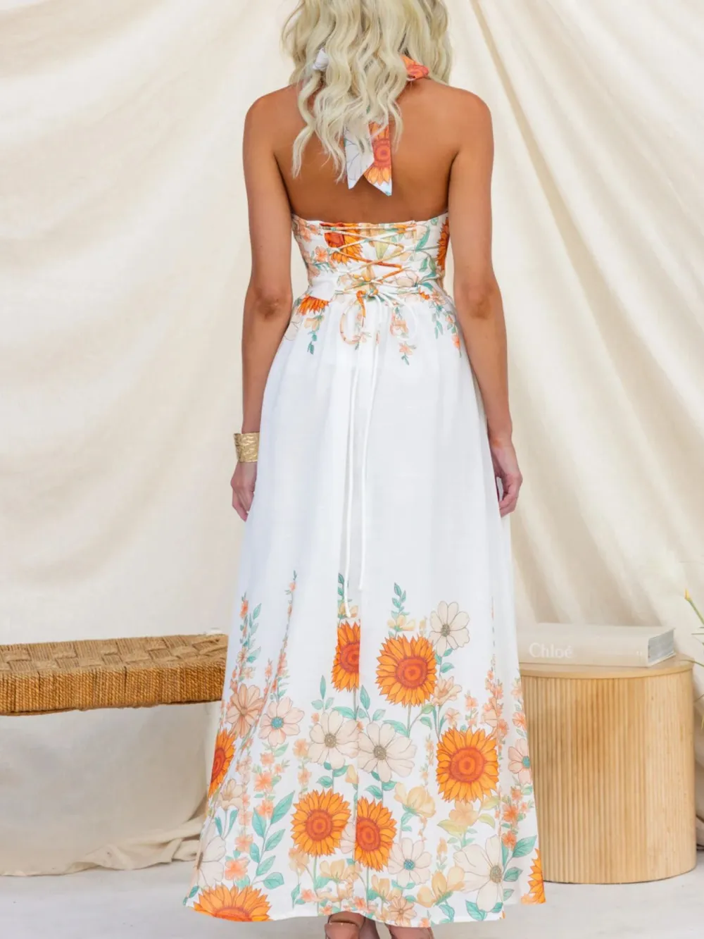 Everyday Halter Floral Maxi Dress