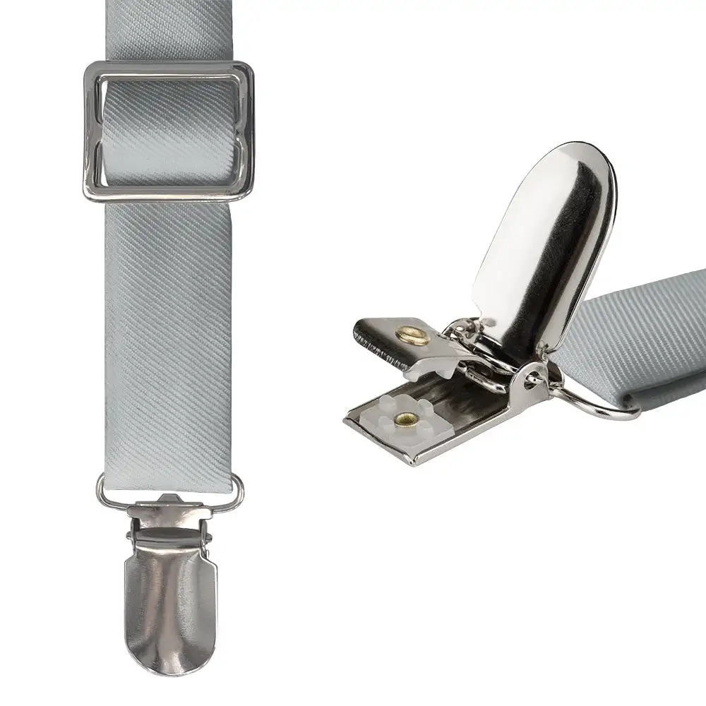 Classic Polished Solid Tone Suspenders