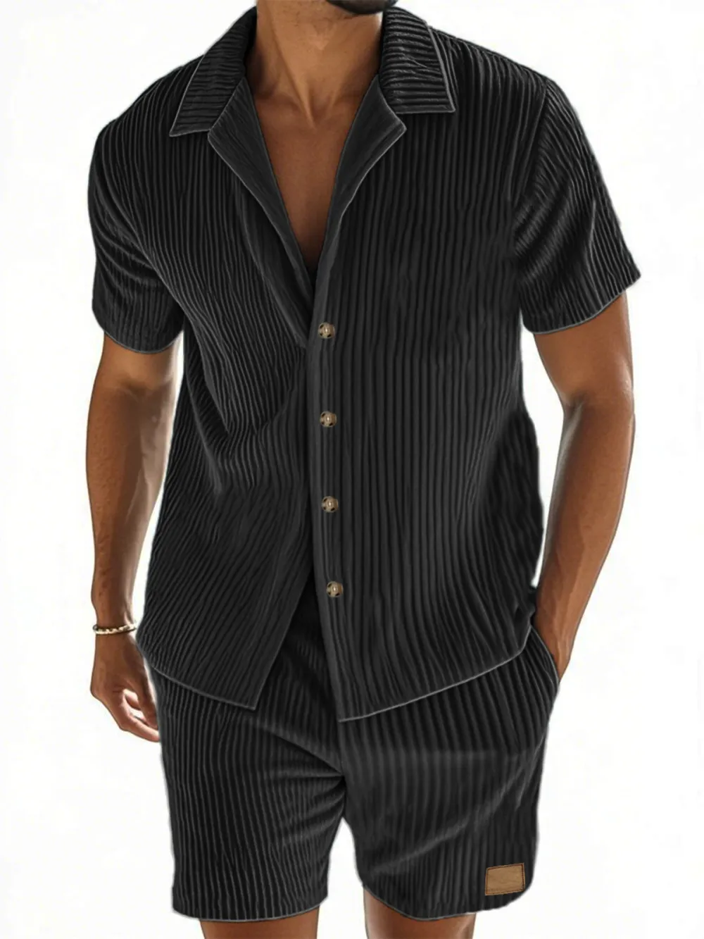 Clean Line Short Sleeve Shirt Set