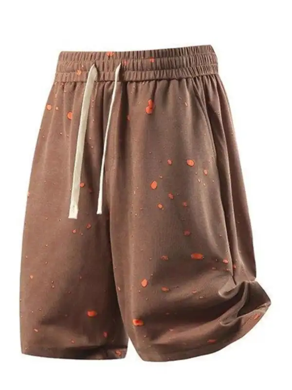 Men’s Plus Size Drawstring Elastic Shorts