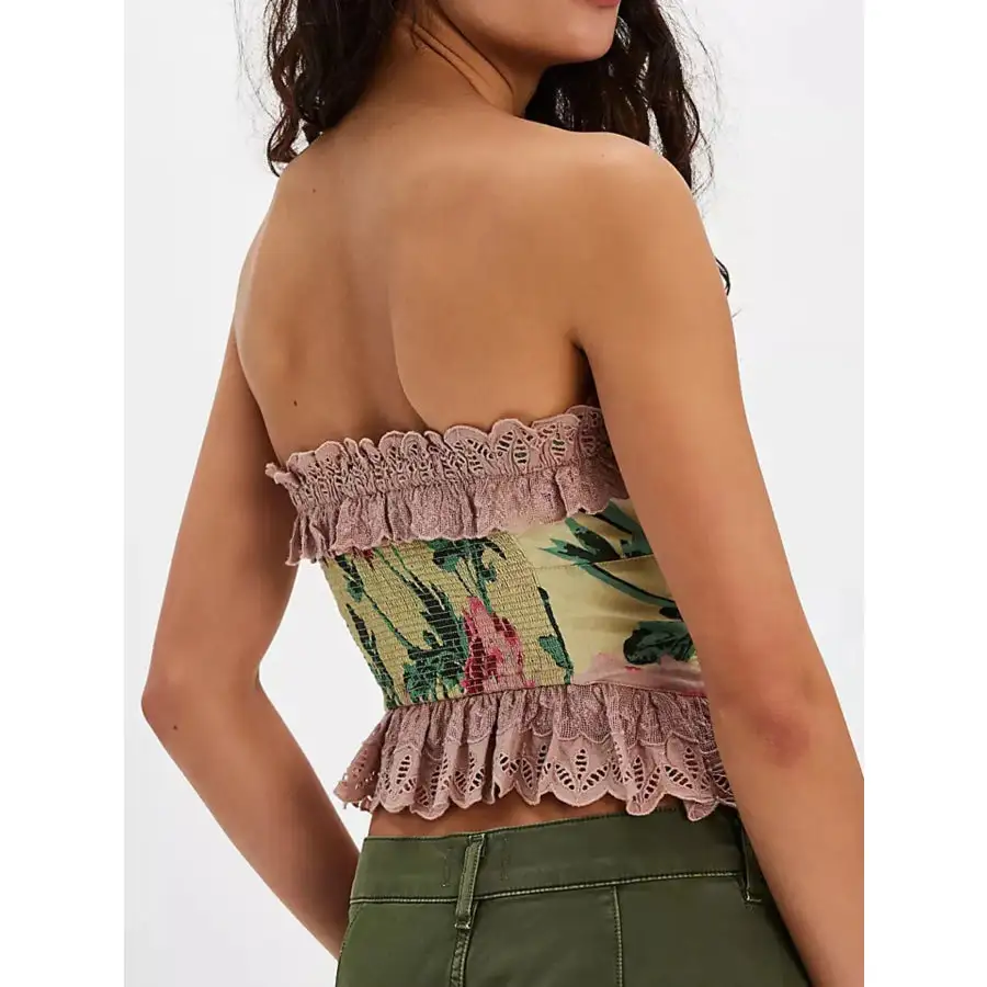 Lace Trim Tube Top