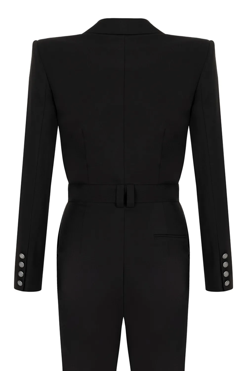V-Neck Jumpsuit-Dark Brown