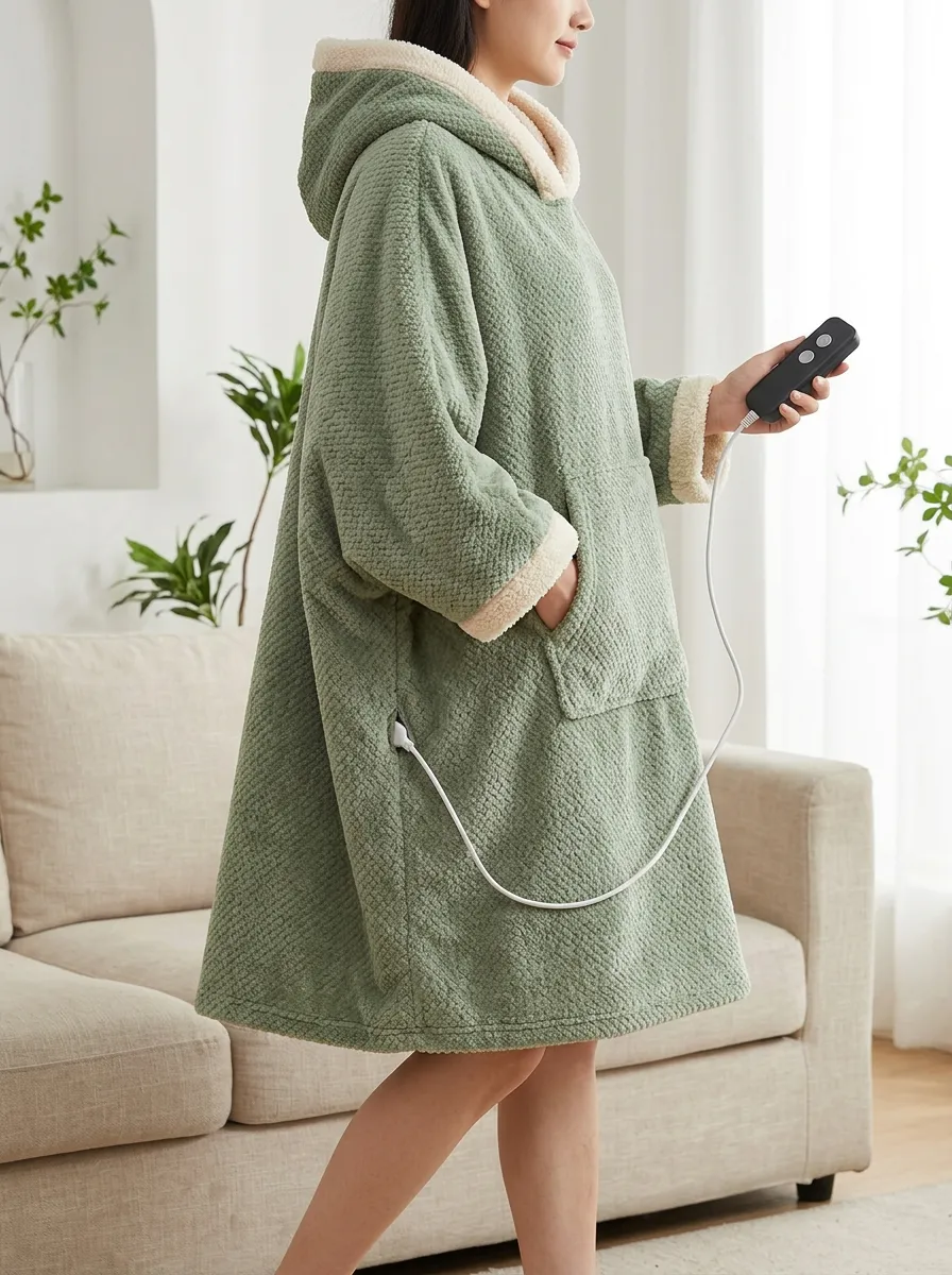 Fleece Wearable Heated Blanket