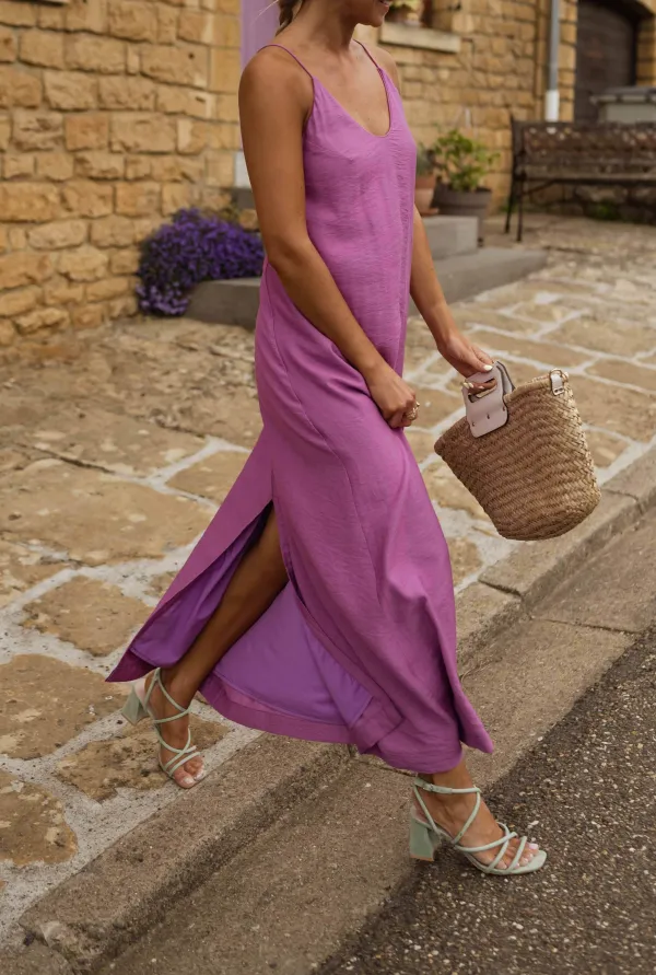 Beaded V Neck Maxi Dress