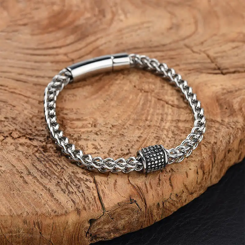 Titanium Steel Braided Chain Bracelet