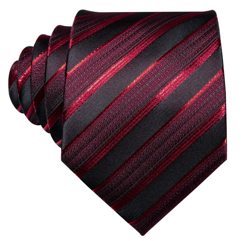 Refined Striped Formal Silk Necktie Set