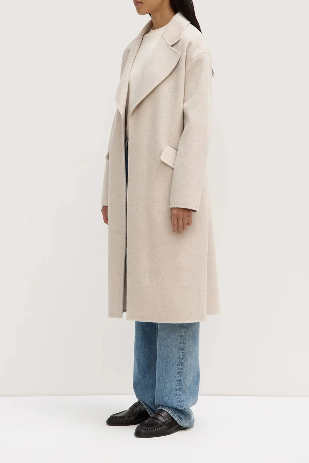 Shoulder Down Single Breasted Coat