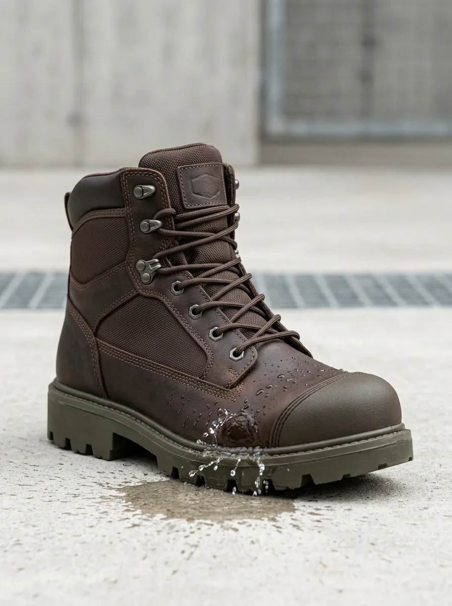 Jobsite Tactical Leather-Look Men's Waterproof Work Boots
