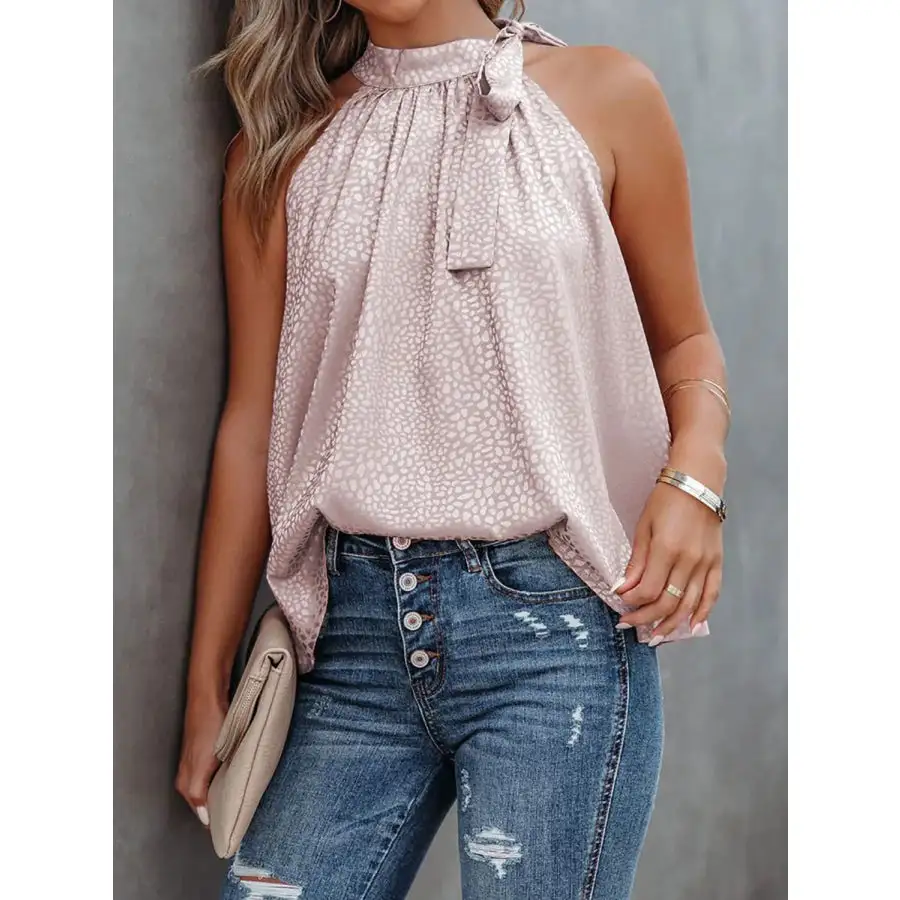 Tied Animal Camisole Top