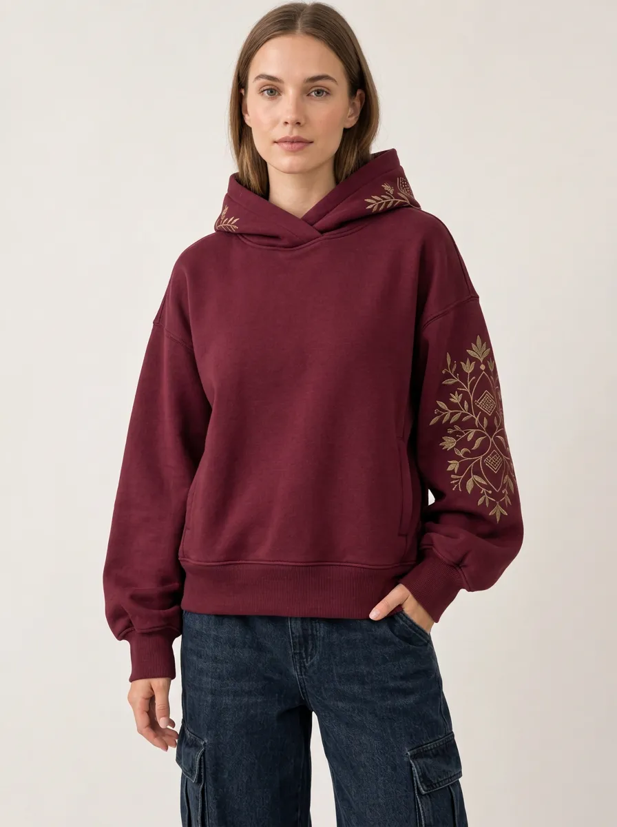 Botanical Inspired Women's Botanical Floral Graphic Hoodie