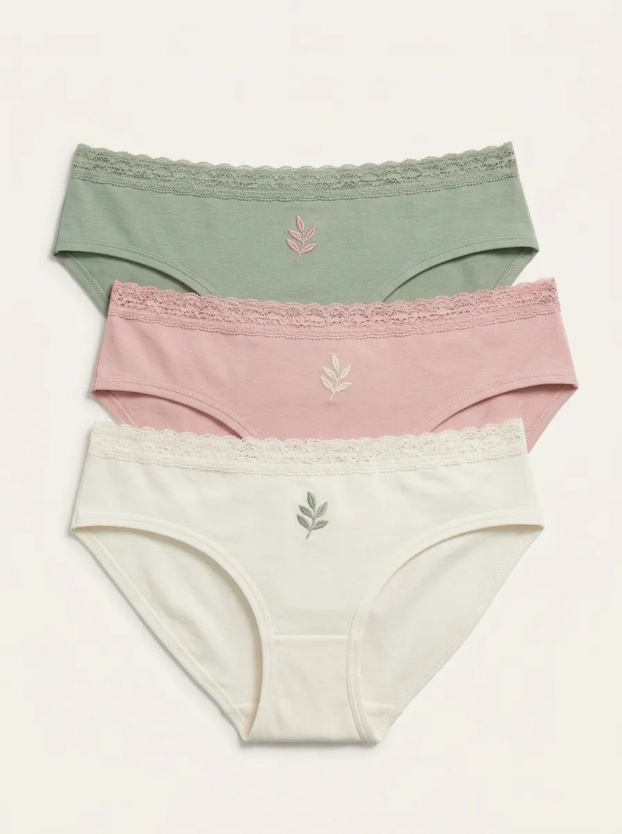 Women's Rose Hipster Briefs Three Pack