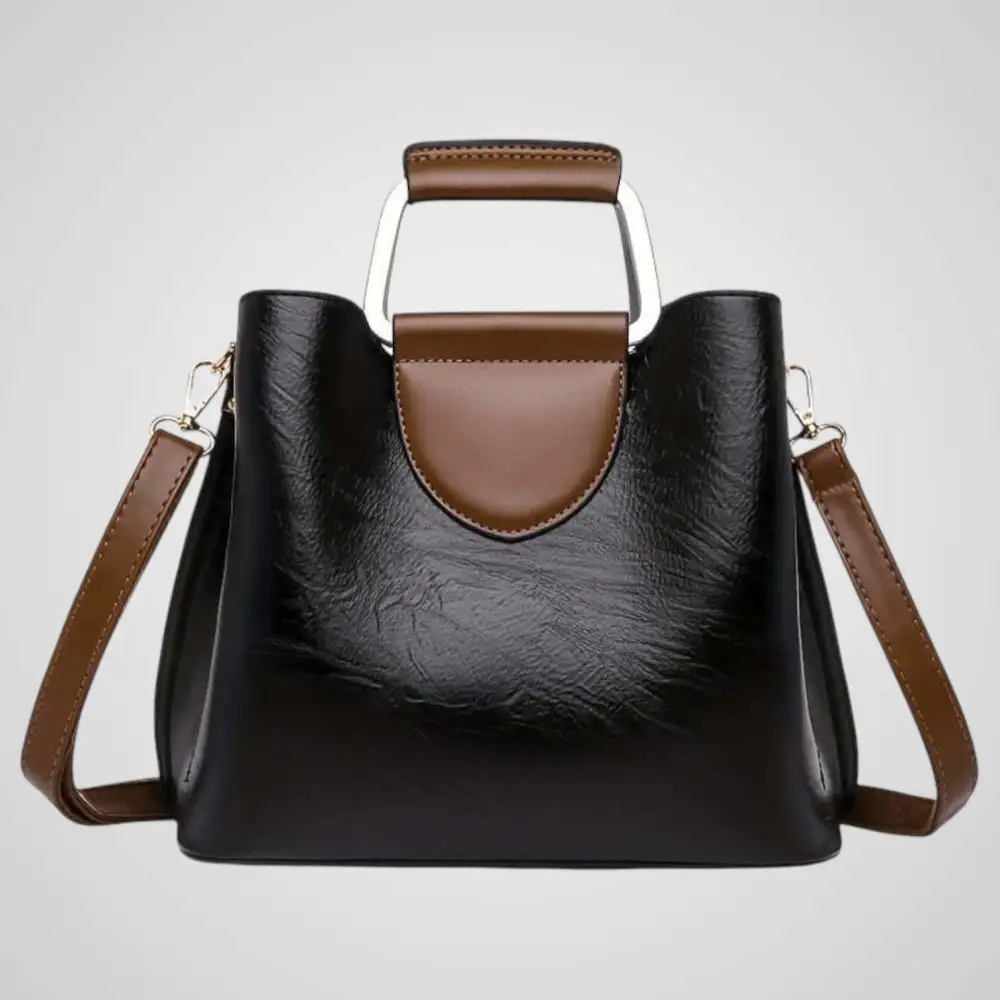 Relaxed Foldover Leather Handbag