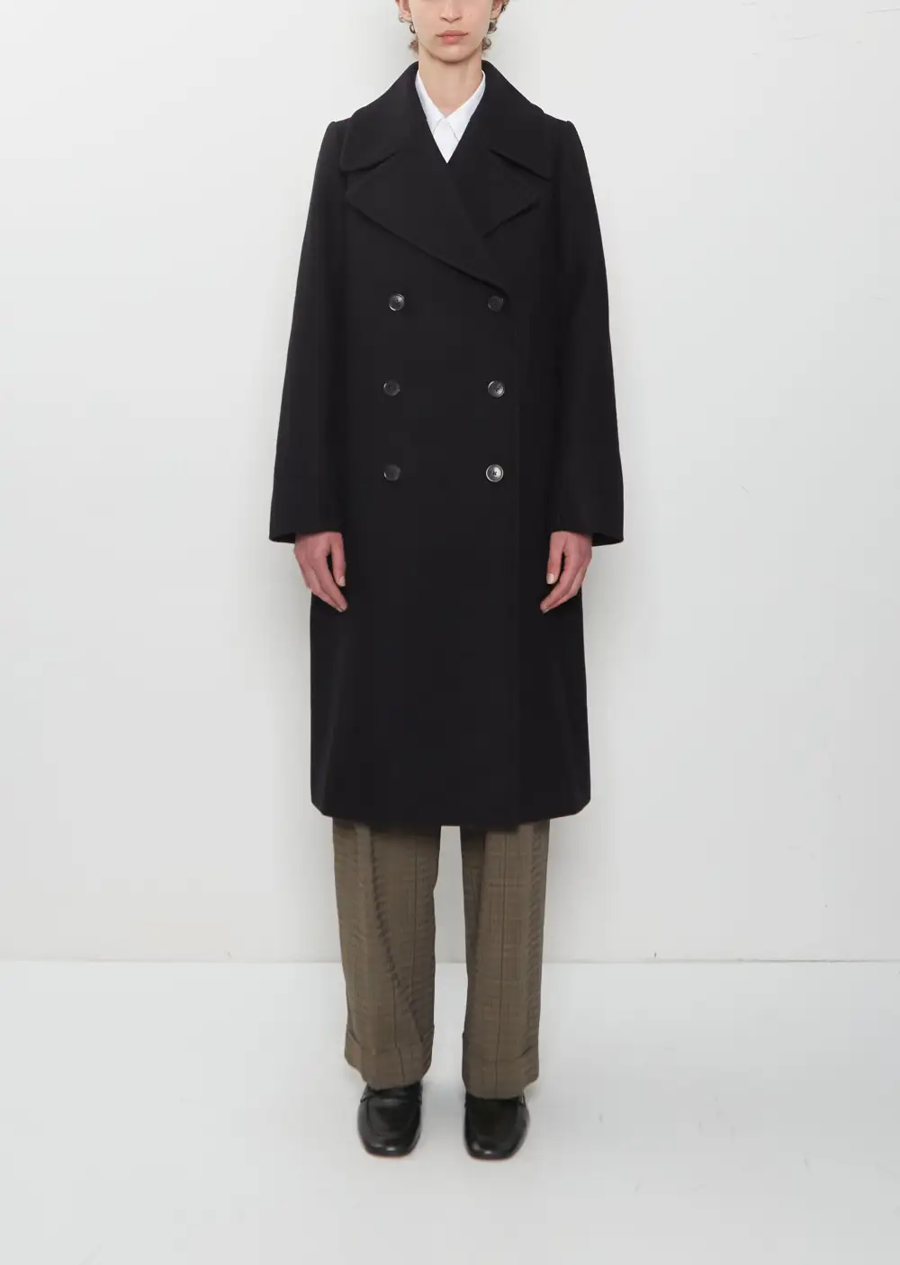 Women's Oversized Notch Lapel Double Breasted Coat