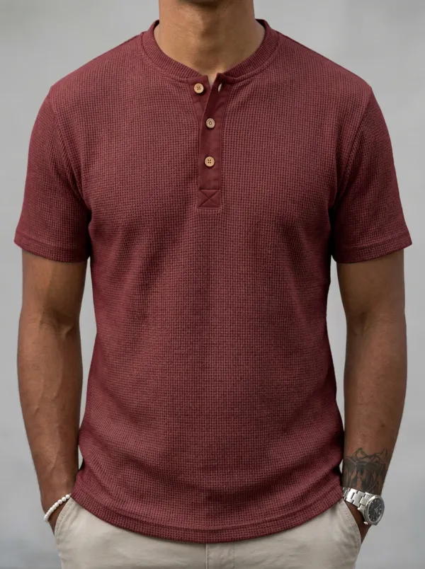 Modern Utility Men's Short-Sleeve Henley Shirt