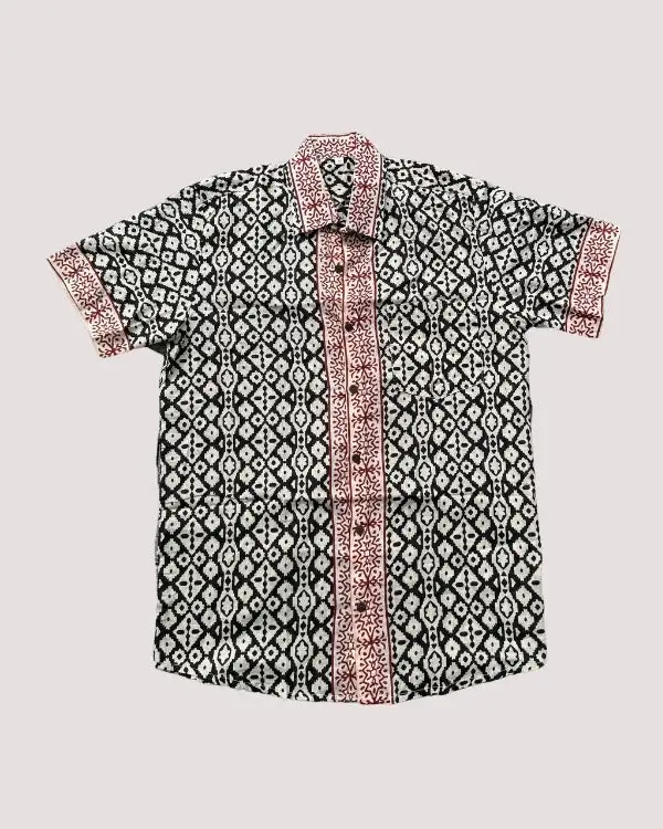 Relaxed Boho Print Men's Shirt