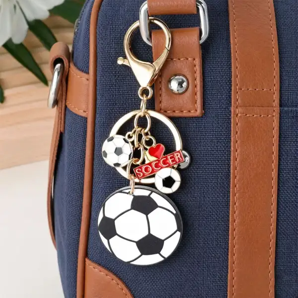 Relaxed Lightweight Sports-Ball Charm Keychain