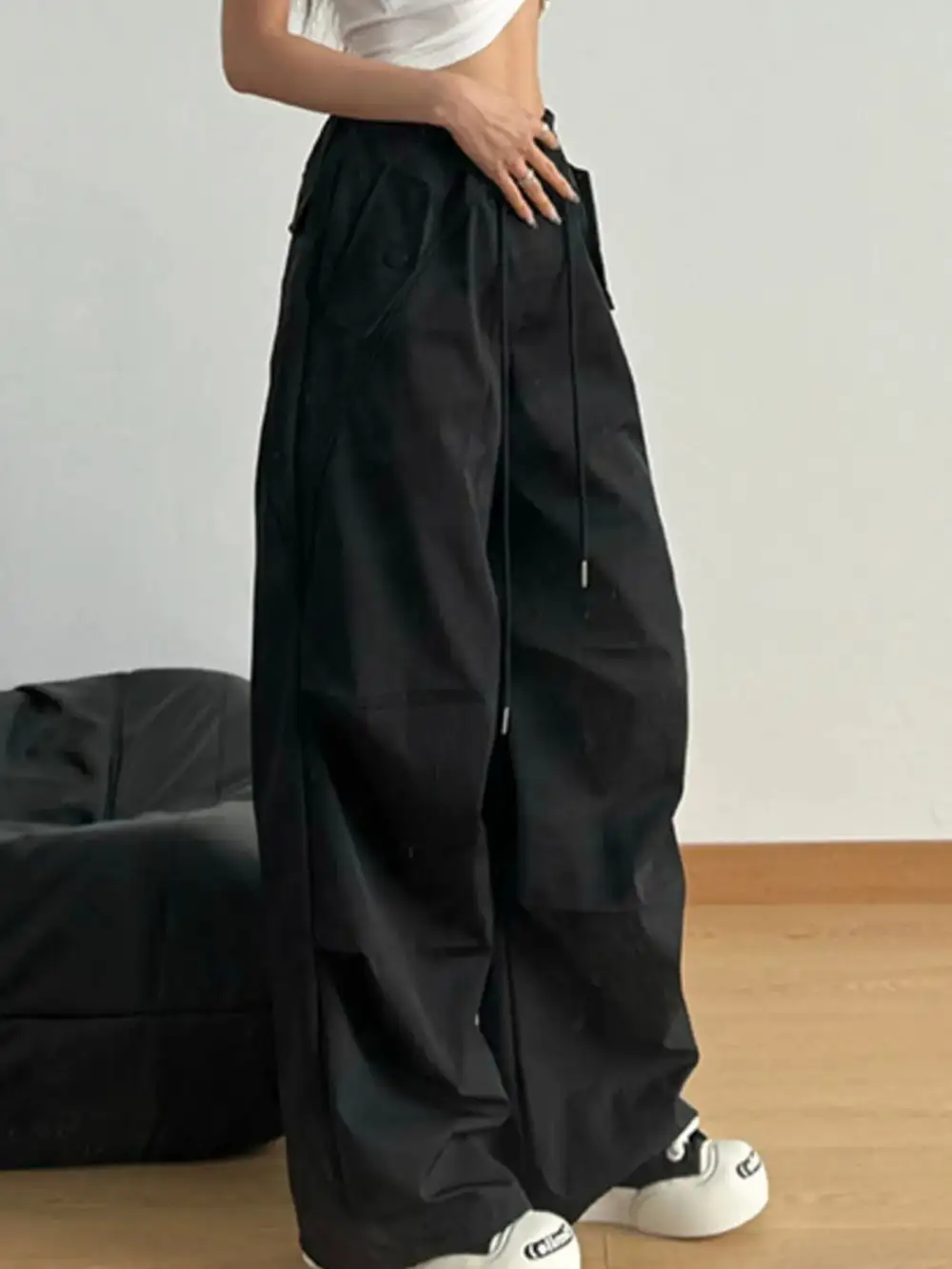 Wide Leg Drawstring Pocketed Lounge Pants