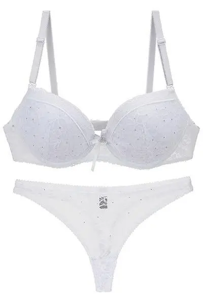 Removable-Strap Lace Lingerie Set