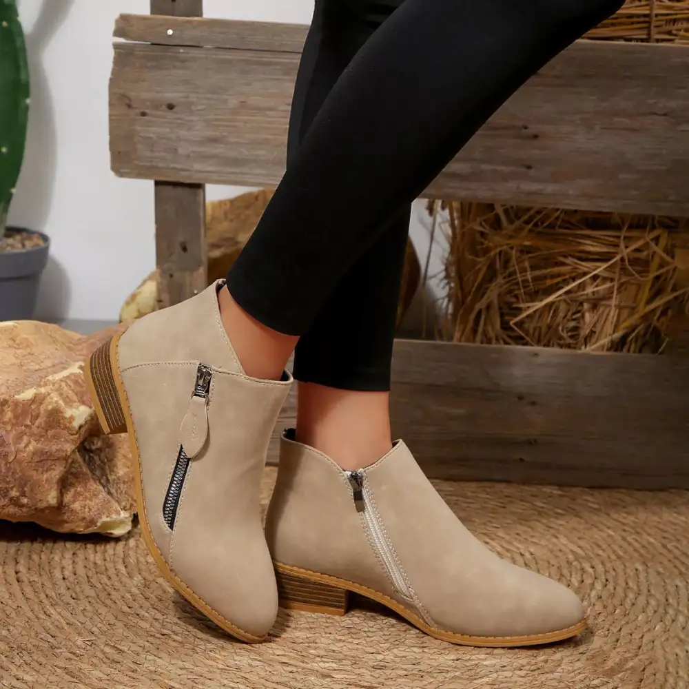 Block Heel Ankle Boots