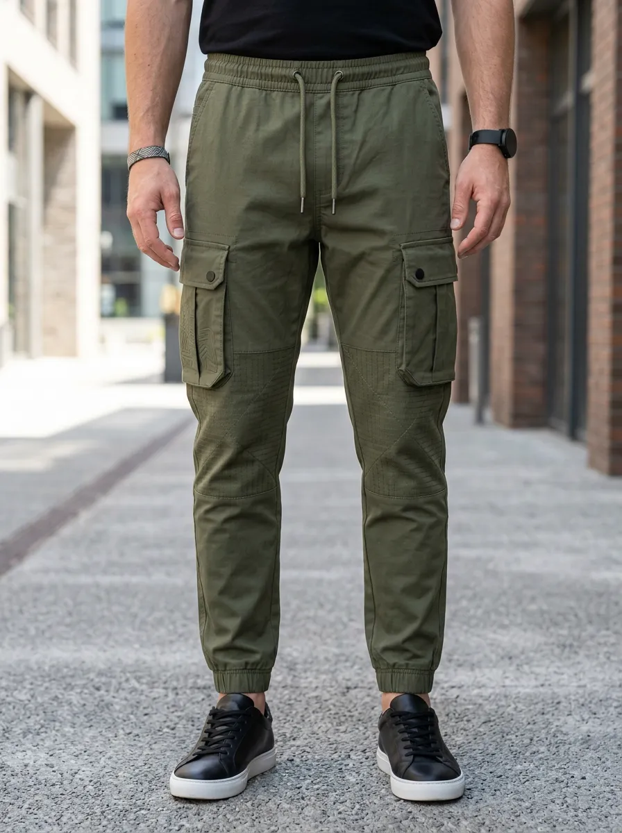 Easy-Wear Relaxed Look Men's Cargo Jogger Pants