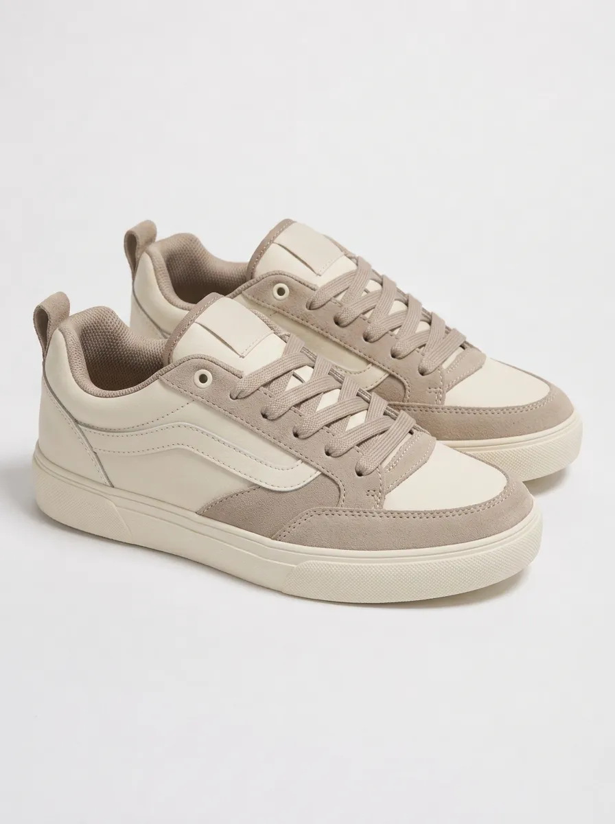 Lace-Detail Lace-Up Running Women's Low-Top Skate Sneakers