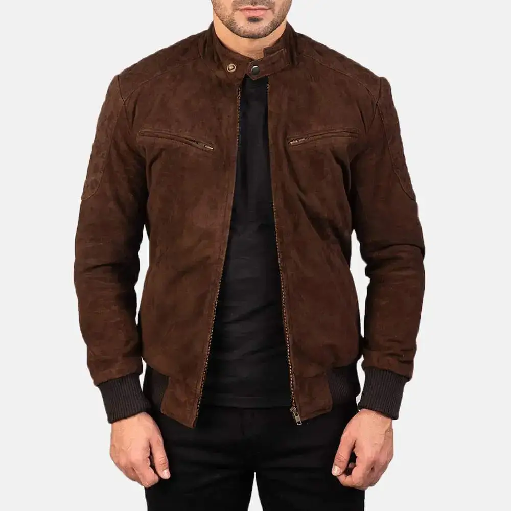 Suede Bomber Motorcycle Western Jacket