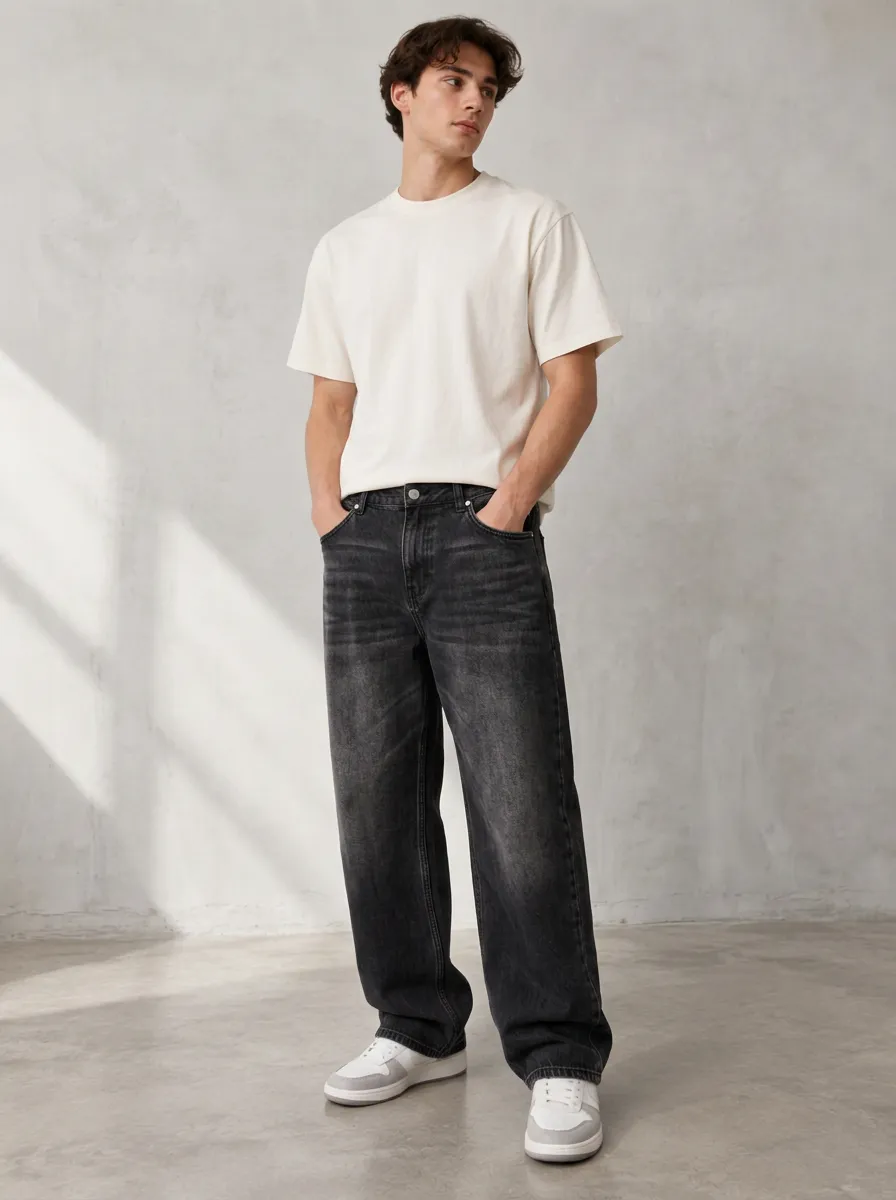 Men's Everyday Loose Fit Roomy Denim Jeans
