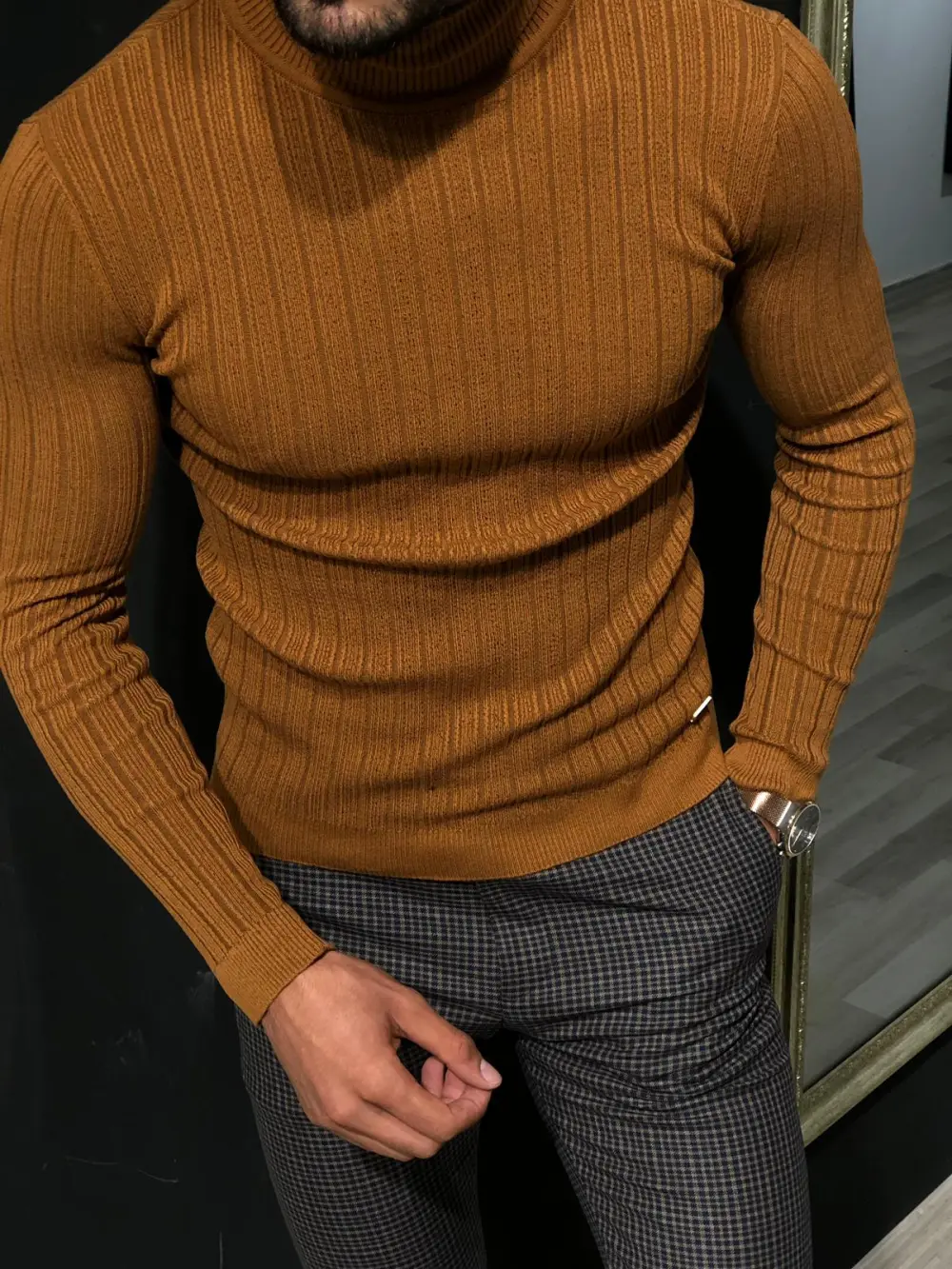 Clean Finish Slim Fit Knit Turtleneck Sweater