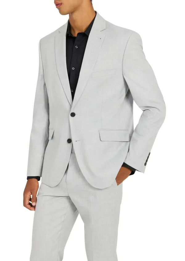 Minimalist Temperament Silver Grey Suit