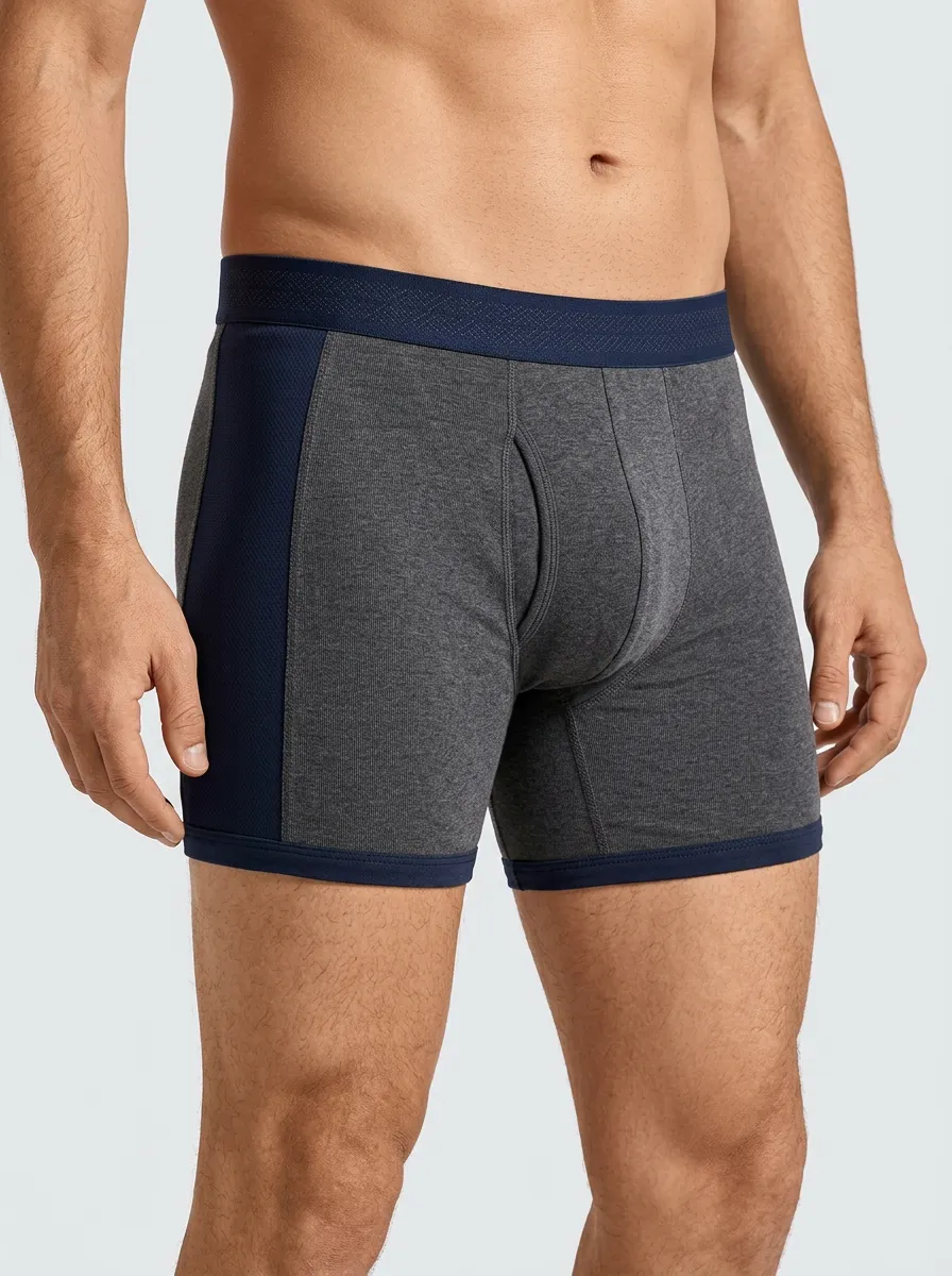Clean-Look Colorblock Performance Athletic Finish Men's Boxer Briefs