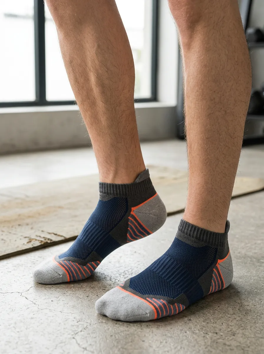 Men's Athletic Sports Performance Striped Printed Socks