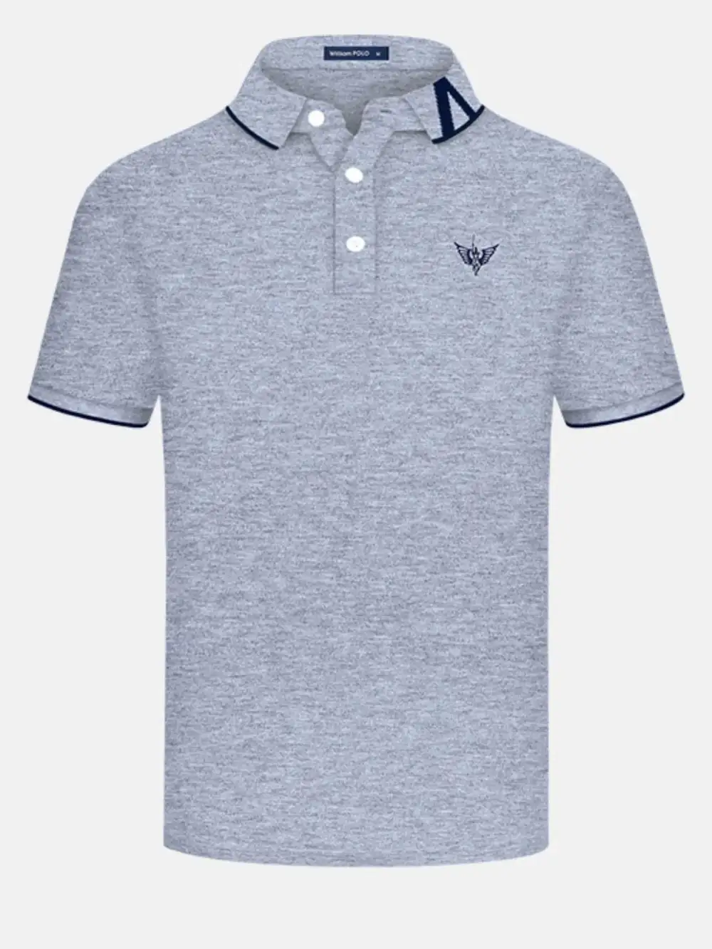 Clean Contrast Detail Short Sleeve Collared Polo Shirt
